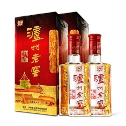 泸州老窖 六年窖头曲 52度 浓香型白酒 500ml*2瓶