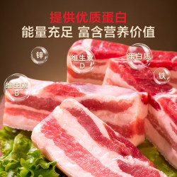 1号会员店 带皮猪五花肉 净重3斤 精品五花肉烤肉红烧肉烧烤食材  猪五花肉3斤