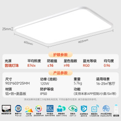 雷士 未来光护眼吸顶灯【薄薄贴5代】120W 【包安装拆旧】
