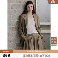 ELLE 老钱风莫代尔宽松西装外套女2026春新款通勤简约时髦气质西服