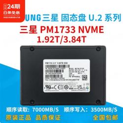 SANSUNG TV ON三星PM1733 3.84T 1.92T U.2企业PCIE4.0高速固态硬盘SSD 1.92T PM1733 企业级固态硬盘 1.92TB 三星PM1733企业级固态硬盘-拆机一年质保