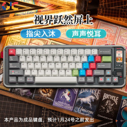 柯提克斯QK65MK3 机械铝合金 HiFi 客制化三模机械键盘 游戏键盘 跨年礼品 小恶魔浅浅奶轴