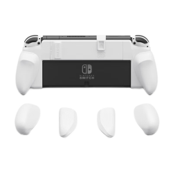 Skull&Co. Skull & Co.适用Switch OLED保护壳 直插底座不挡支架 兼容续航 NeoGrip 白色单品