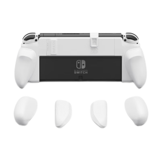 Skull&Co. Skull & Co.适用Switch OLED保护壳 直插底座不挡支架 兼容续航 NeoGrip 白色单品
