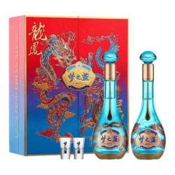 洋河 梦之蓝龙凤呈祥52度550ml*2瓶礼盒绵柔浓香白酒