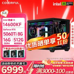 七彩虹 i5 14600KF RTX5060Ti D4内存 组装电脑