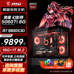 微星 R7 9800X3D RTX5060Ti 组装电脑主机