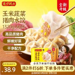 湾仔码头 玉米蔬菜猪肉水饺 1.32kg