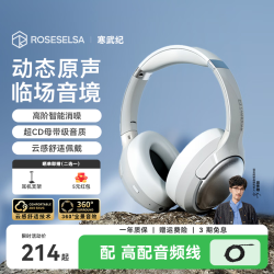弱水时砂 rose technics 弱水时砂 寒武纪 头戴式降噪双模耳机 轻纱灰 Type-C 旗舰版