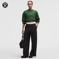 lululemon 丨Swift女士阔腿裤 腰部徽标 常规款*常规版型 LW5HEVS 黑/白