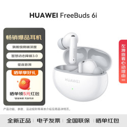 华为 FreeBuds 6i 入耳式真无线动圈蓝牙耳机 天际白