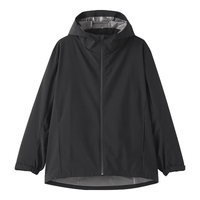 MUJI 無印良品 AD0YWA6S 不易沾水风帽夹克 黑色 XL