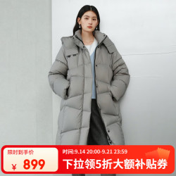 艾莱依 泡芙中长鹅绒服