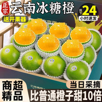 颜曼箐 冰糖橙 云南正宗哀牢山冰糖橙子新鲜水果手剥果冻甜橙子当季 5斤尝鲜果 单果60mm+ 净4.5斤