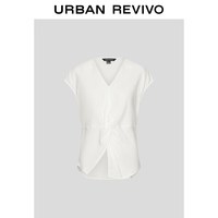 UR UR2026夏季新款女装气质设计感扭结V领罩衫衬衫UWM260089