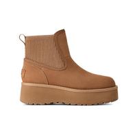 UGG 秋冬舒适厚底简约休闲切尔西靴短靴1173258栗色