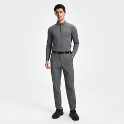 FILA 男装运动休闲裤男士户外简约基础直筒微弹梭织长裤