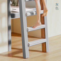 FANCYCHIC 宿舍好物：学生楼梯脚踏垫寝室上铺脚踏垫上下铺爬梯子脚垫防滑垫 烟雨灰 4米W型升级踩屎感