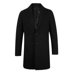 奥古利奥 中长款西服领大衣秋冬新款中青年商务休闲羊毛混纺