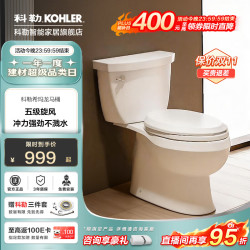 科勒 希玛龙马桶家用五级旋风抽水马桶小户型陶瓷分体坐便器