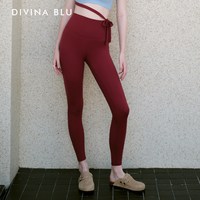 移动端：DIVINA BLU 迪唯纳高腰裸感九分裤女紧身提臀瑜伽裤外穿运动裤
