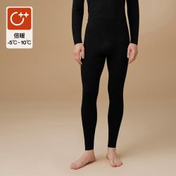 Ubras 保暖裤男士含羊毛秋裤男线裤羽绒化加绒加厚打底裤男青少年