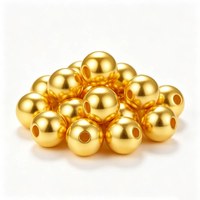 黄金手链足金999黄金转运珠小金珠散珠串珠光面3D硬金金汇