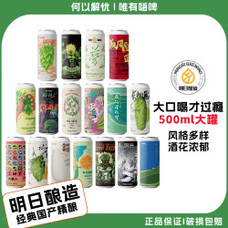 明日酿造 BREW FOR TOMORROW）国产精酿啤酒 朦胧的梦浑浊 超级物种双倍浑浊IPA啤酒 明日的选择蜜桃林浑浊IPA 500mL 1罐
