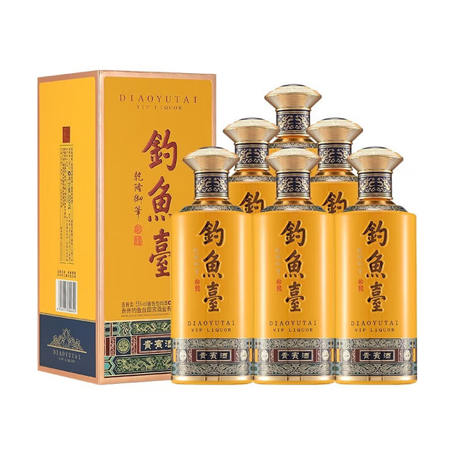 钓鱼台 贵宾系列 第三代 500ml*6整箱装白酒 中秋送礼 家宴