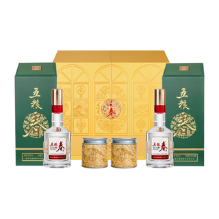 五粮液 五粮春金翠迎春酒茶礼盒 52度 550ml*2 浓香型白酒