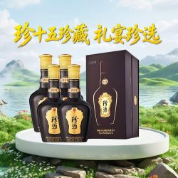 珍酒 第四代 珍十五 酱香型白酒 53度 500ml*4瓶