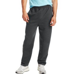 HANES ComfortSoft EcoSmart 男式抓绒运动裤 杂碳灰 Large