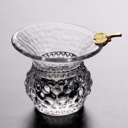 高端玻璃茶漏器茶滤高级茶具配件茶水分离高档茶叶过滤网泡茶神器