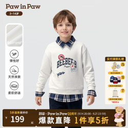 Paw in Paw PawinPaw卡通小熊童装26年春季新款男童圆领卫衣宽松 Ivory象牙色/39 110