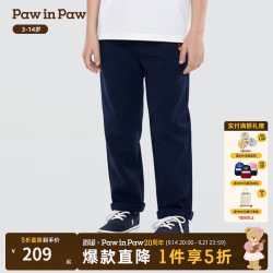 Paw in Paw PawinPaw卡通小熊童装26年新款春季男童休闲裤直筒裤 Navy藏青色/59 110