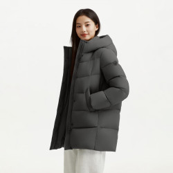 坦博尔 中长款羽绒服女2026冬季新款90鸭绒保暖连帽   五折