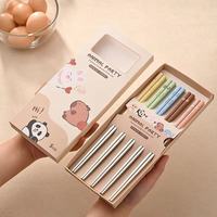 支持检测316不锈钢防霉抗菌高档筷子创意卡通可爱小清新家用筷子