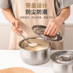不锈钢调料猪油油罐家用厨房带盖耐高温商用猪油盆