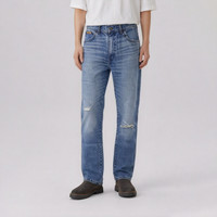 Wrangler 男式牛仔裤百搭时尚秋冬款牛仔裤 浅蓝色