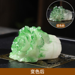 高级变色可养茶桌摆件高档茶具小茶宠精品茶道貔貅茶玩蟾蜍器物