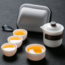 旅行茶具便捷式快客杯个人户外功夫茶杯3杯4杯随身泡茶壶套装