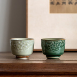 百垚 旗舰店高端家用青瓷主人杯个人杯品茗杯客杯功夫茶具高档茶杯