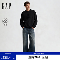 Gap 男女装冬季款小熊logo抓绒圆领卫衣