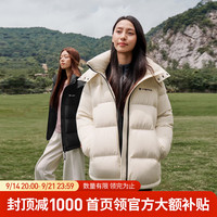 坦博尔 高充绒泡芙羽绒服女短款小个子收腰脱卸帽秋冬保暖外套