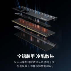 雷克沙 8G内存条 DDR5 6000 C38台式机内存条 雷神马甲条