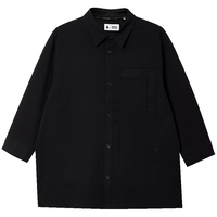 JACK&JONES 226131001 刺绣翻领宽松 黑色 S 男士衬衫