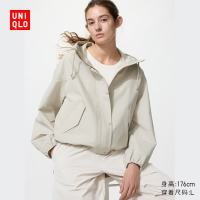 优衣库 女装休闲连帽短外套481600 31 米色 XS