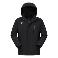 乐途 三合一防风保暖 黑色 2XL 运动夹克