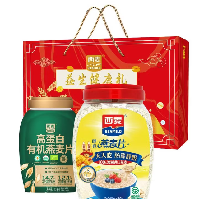 西麦 益生健康礼 燕麦片中秋礼盒装 2020g