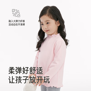英氏 女童碎花长袖T恤 粉色 120cm